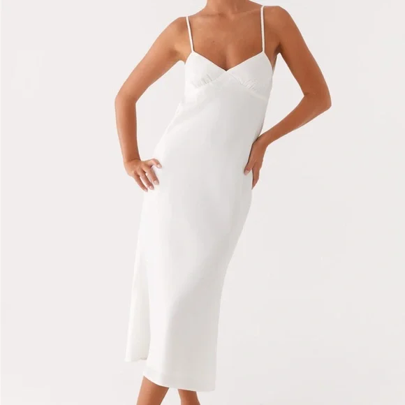 BRAND NEW WITH TAGS! PEPPERMAYO WHITE BENTLEY MIDI DRESS. SIZE 2. - Picture 1 of 6